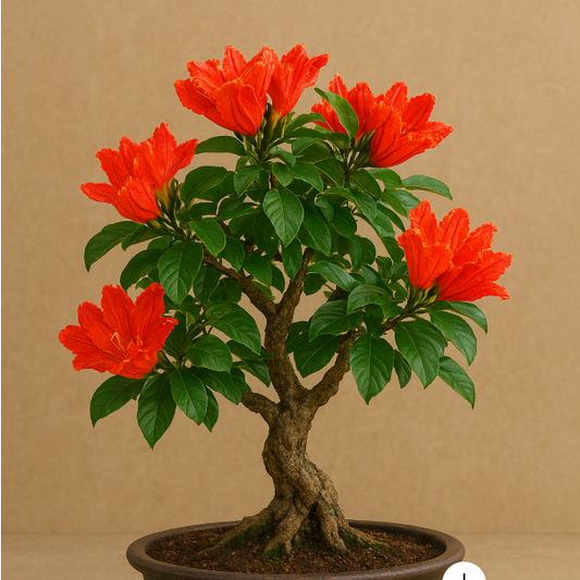 Spathodea Campanulata Red (African tulip tree) bonsai Live Plant